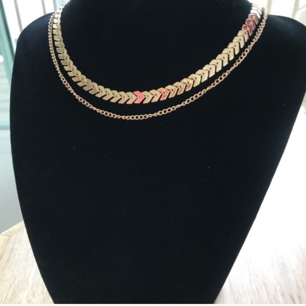 🌟Double Layer Trendy Choker Aircraft Necklace🌟 - Picture 3 of 6